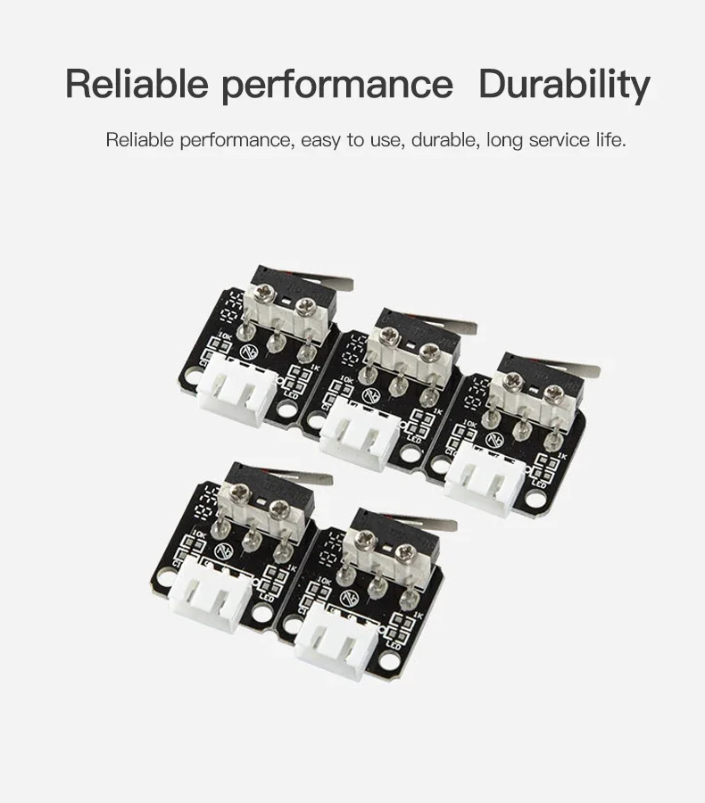 5PCS X/Y/Z Axis End Stop Limit Switch 3Pin N/O N/C Control easy to use Micro Switch For CR10 Series Ender 3 3D Printer Parts