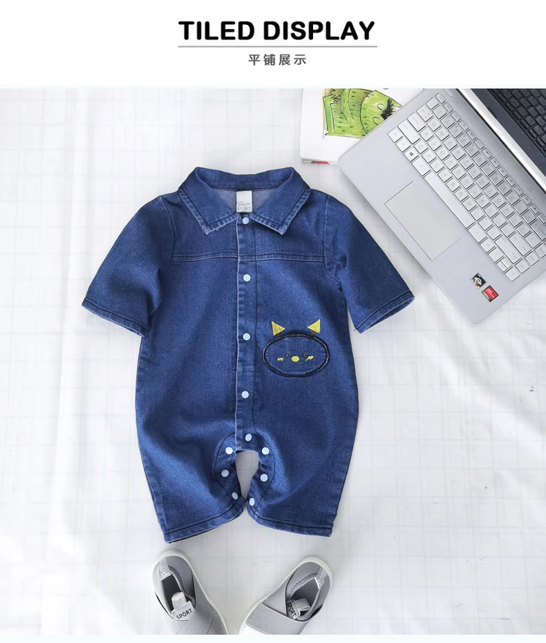 IENENS Baby Rompers Newborn Jumpsuits Clothes Denim One-pieces 0-18 Months Boy Girl Soft Suits Kids Clothes