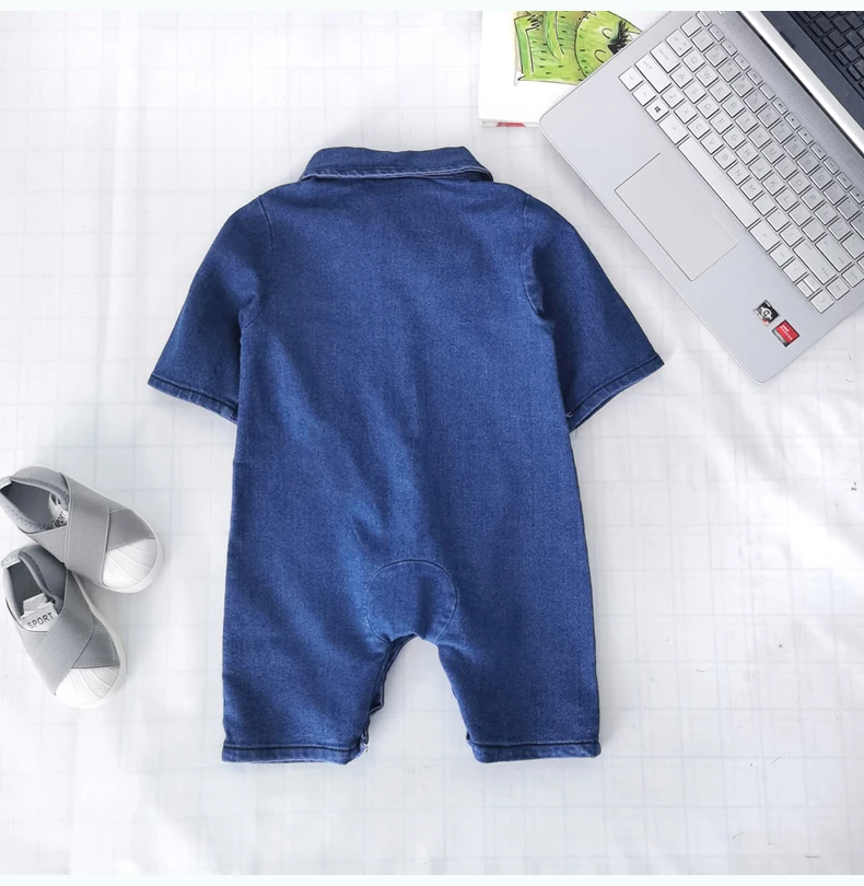 IENENS Baby Rompers Newborn Jumpsuits Clothes Denim One-pieces 0-18 Months Boy Girl Soft Suits Kids Clothes