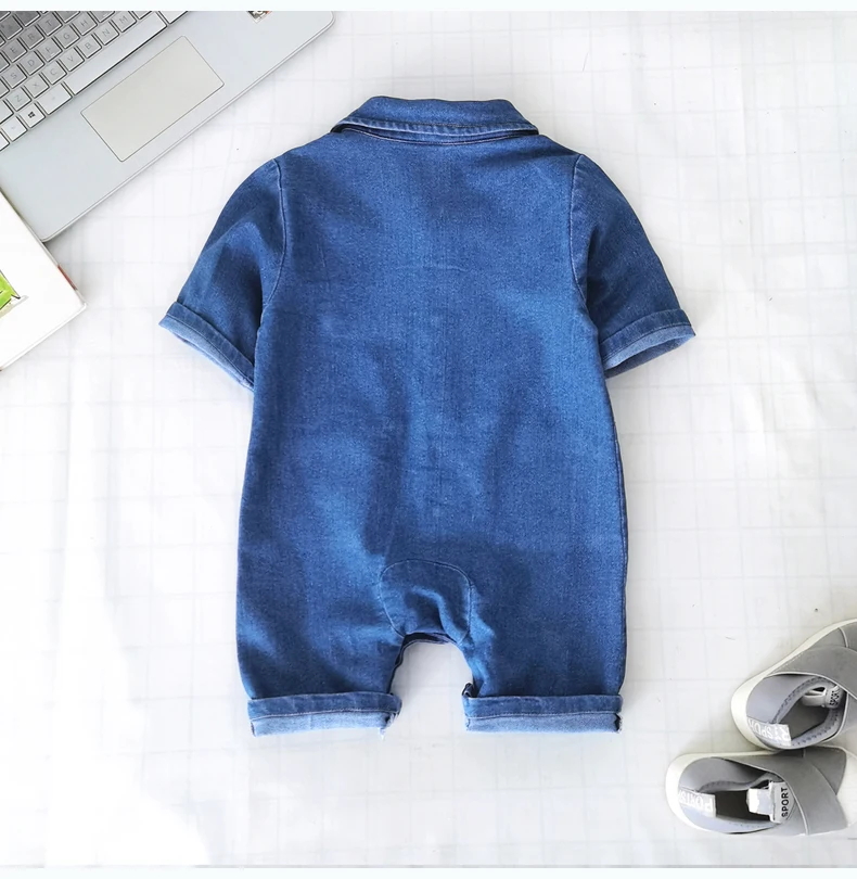 IENENS Baby Rompers Newborn Jumpsuits Clothes Denim One-pieces 0-18 Months Boy Girl Soft Suits Kids Clothes