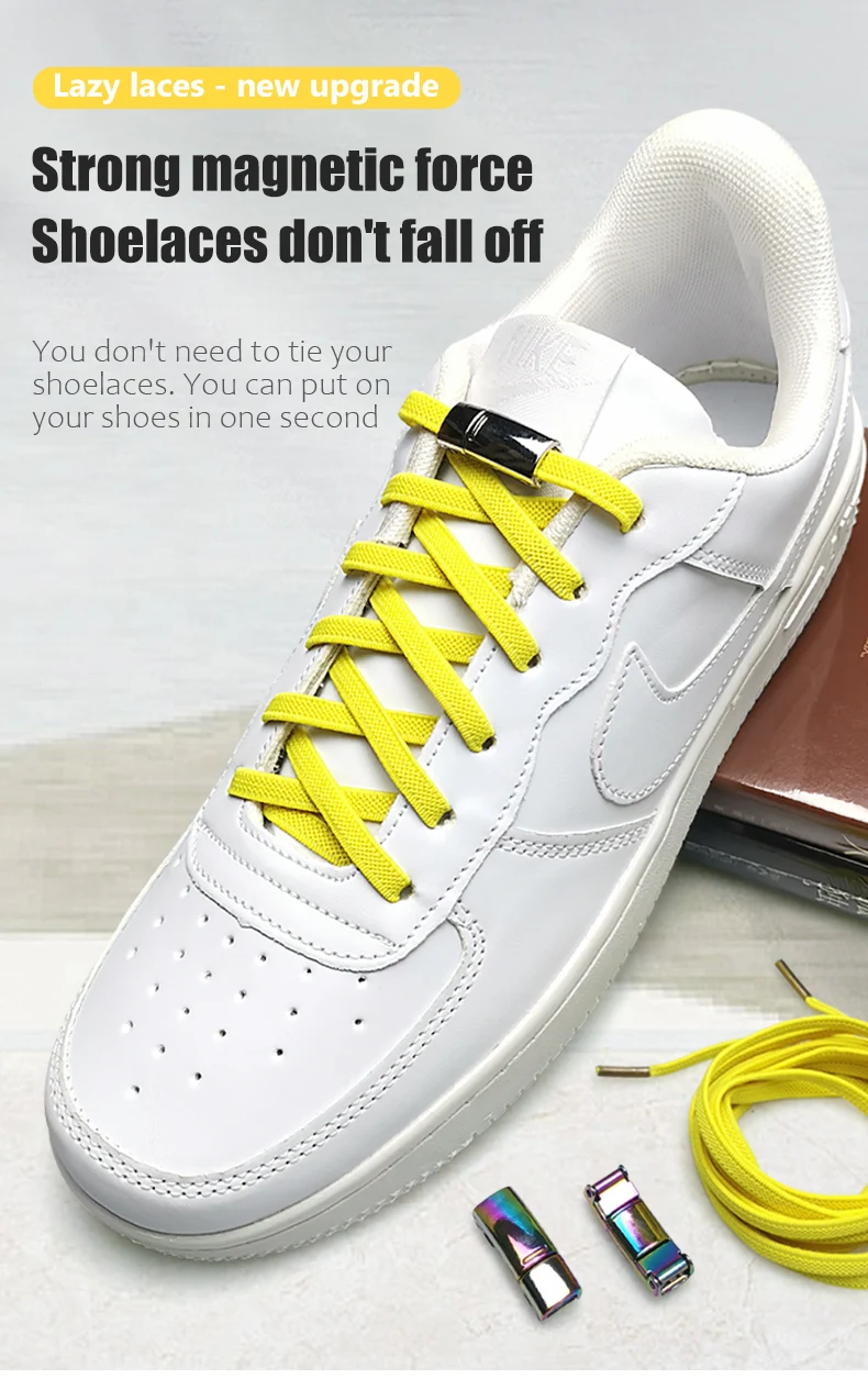4Pcs/2Pair Shoelace Buckle Metal Shoelaces Magnetic Buckle Accessories Metal Lace Lock AF1 DIY Sneaker Kits Metal Laces Buckle