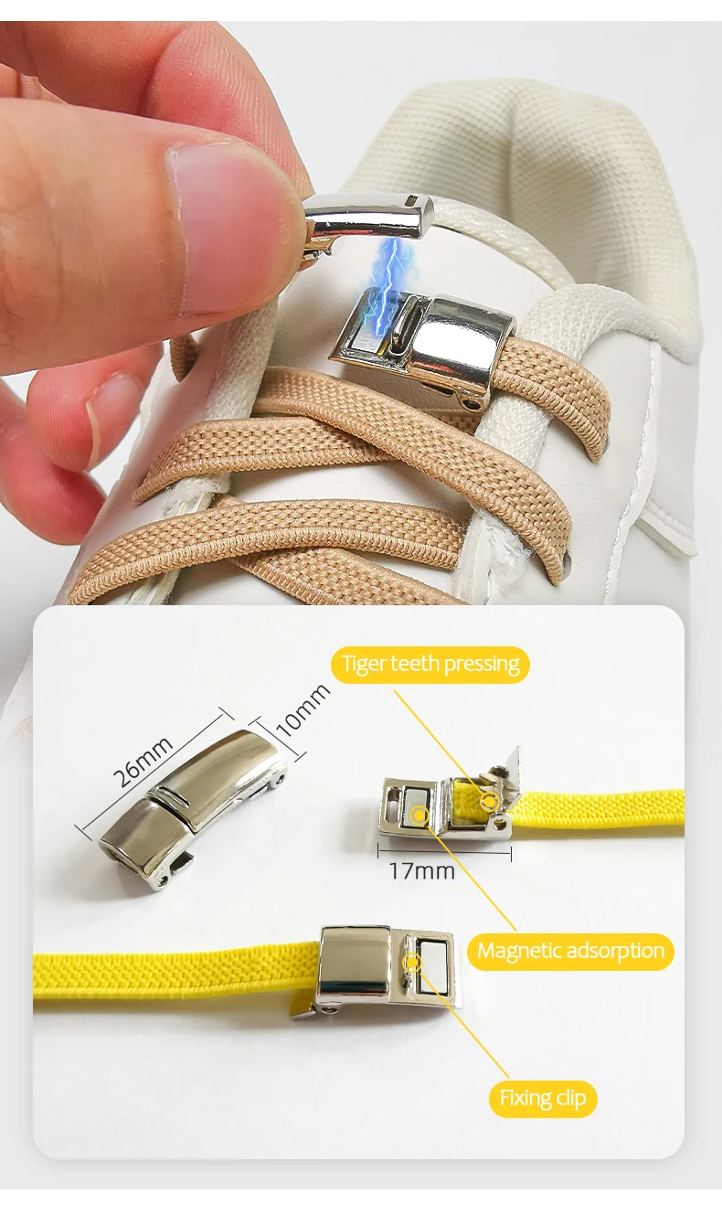 4Pcs/2Pair Shoelace Buckle Metal Shoelaces Magnetic Buckle Accessories Metal Lace Lock AF1 DIY Sneaker Kits Metal Laces Buckle
