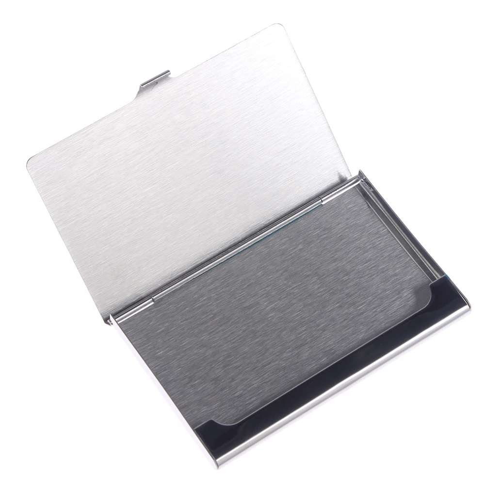 2022 New Waterproof Stainless Steel Business ID Credit Card Holder Luxury Silver Aluminium Case Cover Unisex Card Wallet