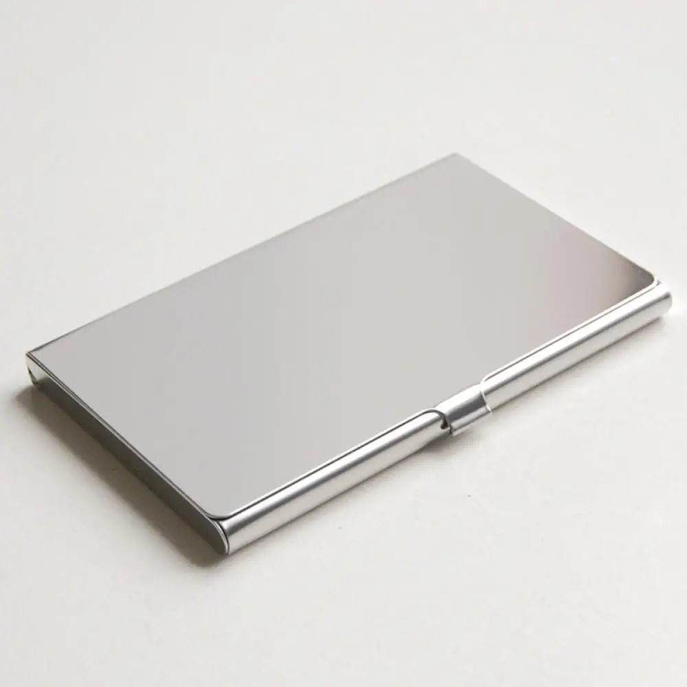 2022 New Waterproof Stainless Steel Business ID Credit Card Holder Luxury Silver Aluminium Case Cover Unisex Card Wallet