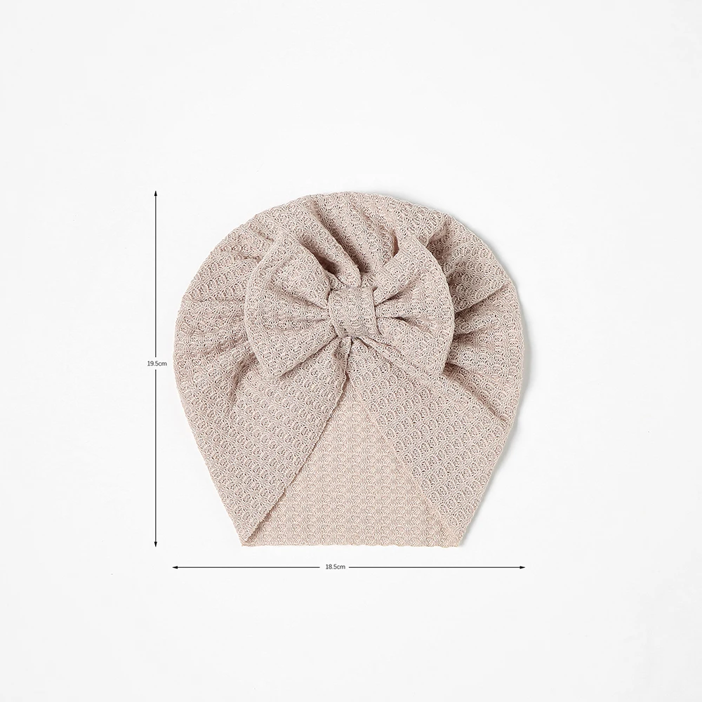 Waffle Bowknot Newborn Baby Girl Turban for Babies Soft Cotton Bow Infant Beanie Baby Headbands Toddler Baby Hair Accessories