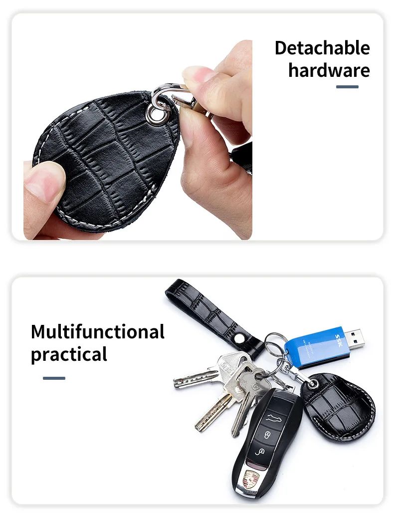 Entrance Guard Access Keychain Leather Cover for StarLine Alarm Tags PIK Intercom Keys Holder DIY Badge Case for The PanDect Tag