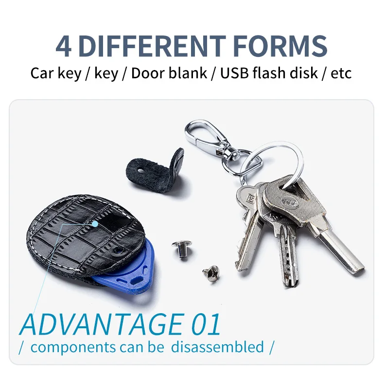Entrance Guard Access Keychain Leather Cover for StarLine Alarm Tags PIK Intercom Keys Holder DIY Badge Case for The PanDect Tag