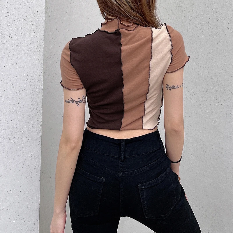 Y2k Sexy Punk Vintage Goth Black T Shirt Summer Clothes For Women Fashion Rhinestone Crop Top O-neck Short Sleeve Tee Streetwear