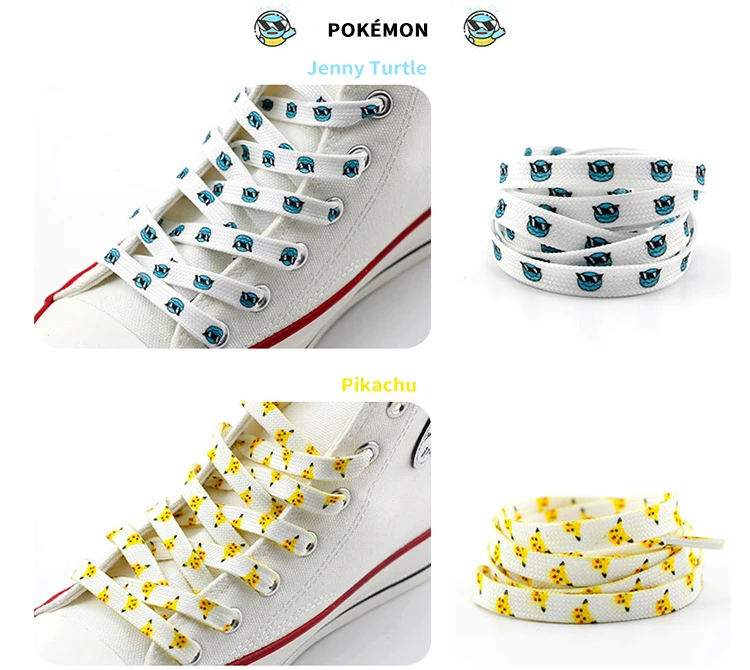 Cartoon Laces Shoe Athletic String No Elasticity Flat Shoelaces Of Sport White Leisure Women Sneaker Lacet Shoelaces Accessories