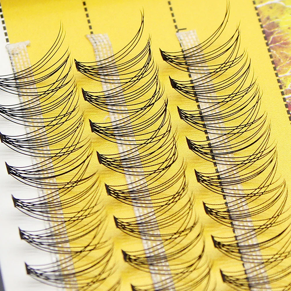Premium 60 Bundles Mink Eyelash Extension Natural 3D Russian Volume Faux Eyelashes Individual 10D Cluster Lashes Makeup Cilia