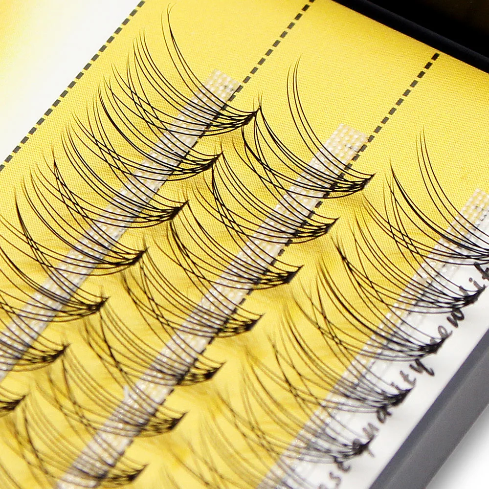 Premium 60 Bundles Mink Eyelash Extension Natural 3D Russian Volume Faux Eyelashes Individual 10D Cluster Lashes Makeup Cilia