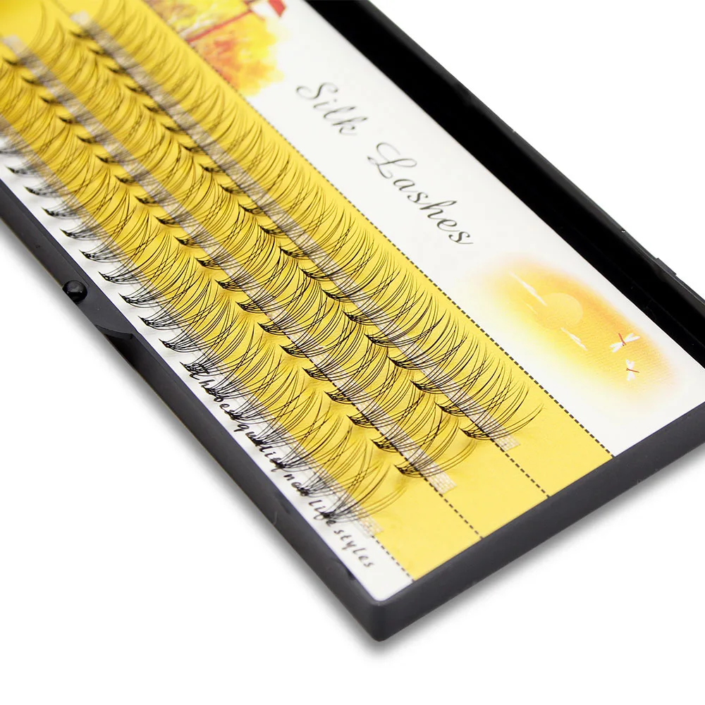 Premium 60 Bundles Mink Eyelash Extension Natural 3D Russian Volume Faux Eyelashes Individual 10D Cluster Lashes Makeup Cilia