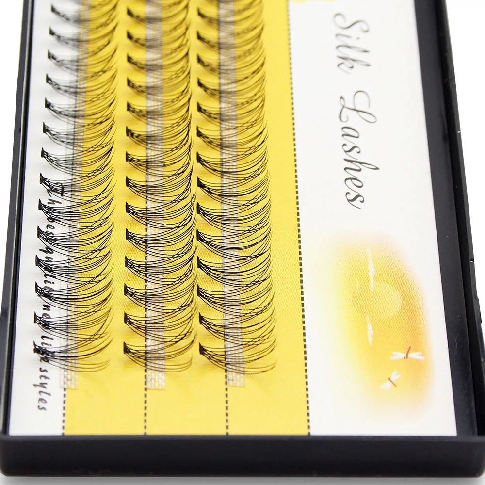 Premium 60 Bundles Mink Eyelash Extension Natural 3D Russian Volume Faux Eyelashes Individual 10D Cluster Lashes Makeup Cilia
