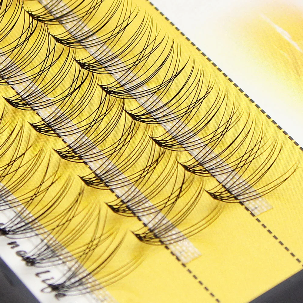 Premium 60 Bundles Mink Eyelash Extension Natural 3D Russian Volume Faux Eyelashes Individual 10D Cluster Lashes Makeup Cilia