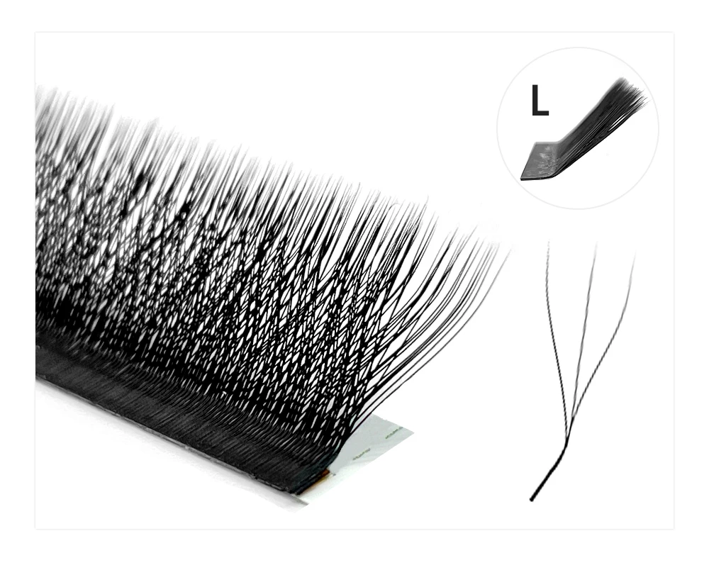 NATUHANA W Shape Eyelashes Extensions 3D 4D 5D 6D W Shaped Brown Black Clover Hand Made Premade Volume Fans Lash Extensions