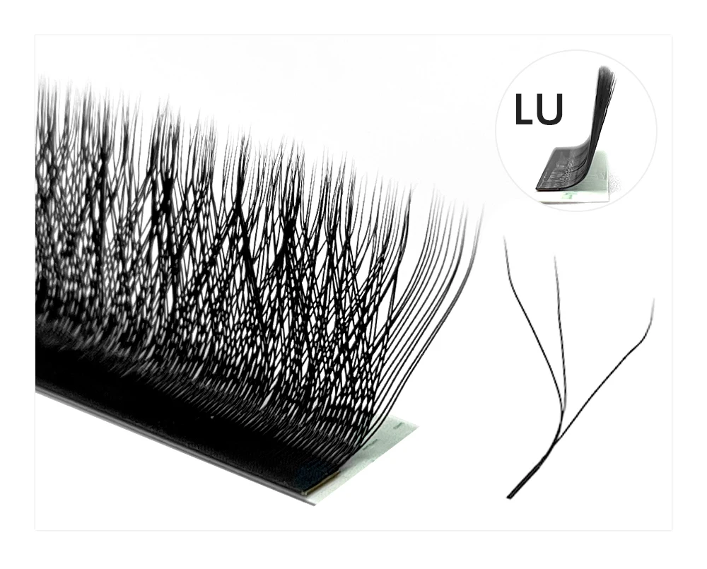 NATUHANA W Shape Eyelashes Extensions 3D 4D 5D 6D W Shaped Brown Black Clover Hand Made Premade Volume Fans Lash Extensions
