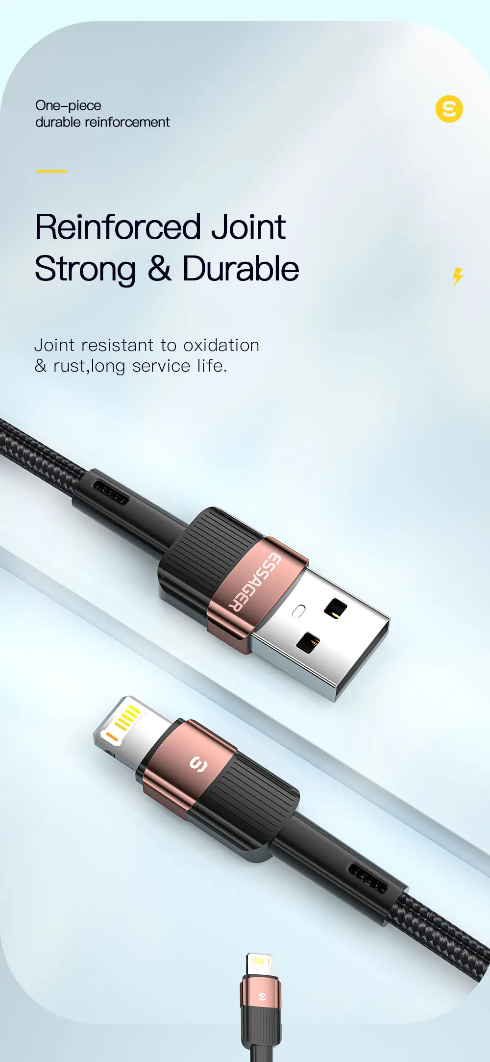 Essager USB Cable For Iphone14 13 12 11 Pro Max Xs Xr X SE 8 7 6 Plus Fast Charging Mobile Phone Data Line For Ipad Charger Wire