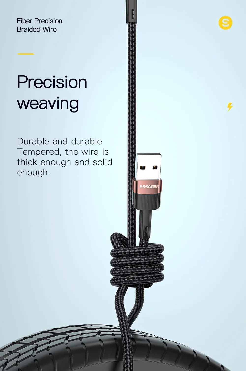 Essager USB Cable For Iphone14 13 12 11 Pro Max Xs Xr X SE 8 7 6 Plus Fast Charging Mobile Phone Data Line For Ipad Charger Wire