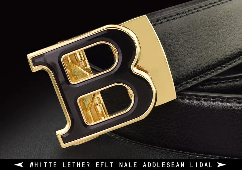 High Quality B Letter White Belt Men Classic Exquisite Designer Belt Men Fashion Luxury Designer Leather Belt