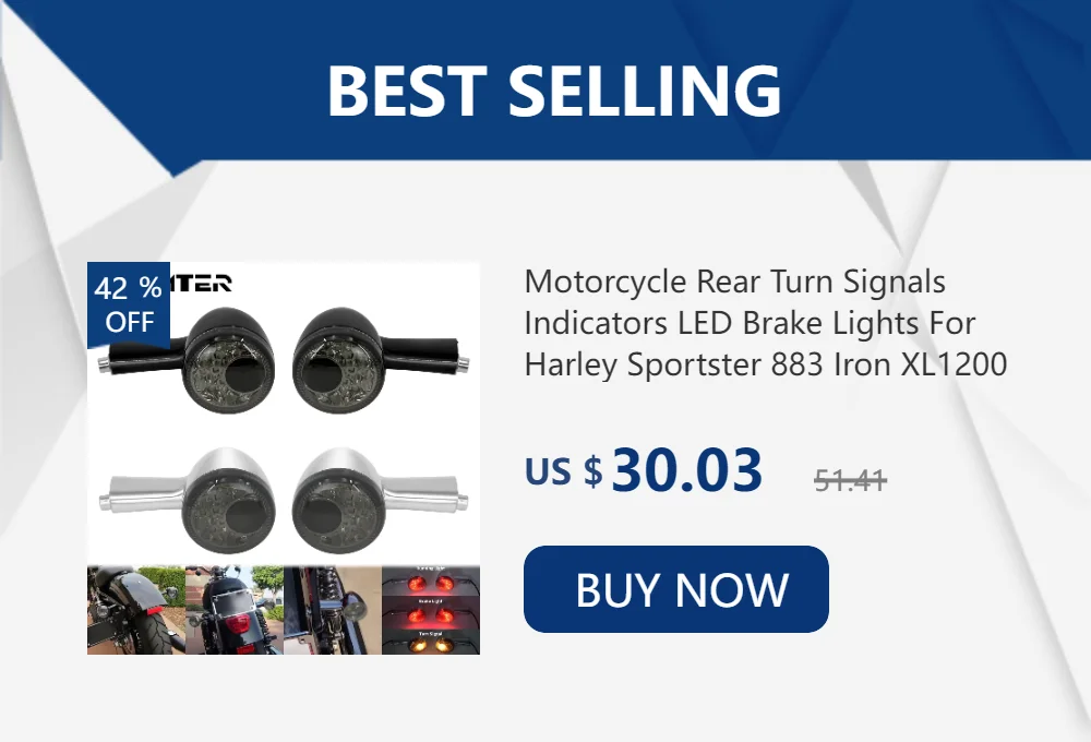 2xMotorcycle Mini Rear E Mark LED Turn Signal Red Running Brake Lamp For Harley Softail Touring Sportster XL 883 Cafe Racer Dyna