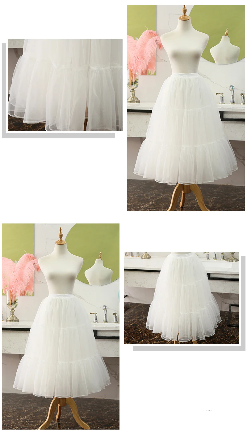 80CM Long Puffy Organza Skirt Halloween Women Crinoline Vintage Petticoat for Wedding Evening Cosplay Underskirt Rockabilly Tutu