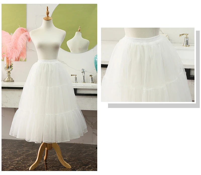 80CM Long Puffy Organza Skirt Halloween Women Crinoline Vintage Petticoat for Wedding Evening Cosplay Underskirt Rockabilly Tutu
