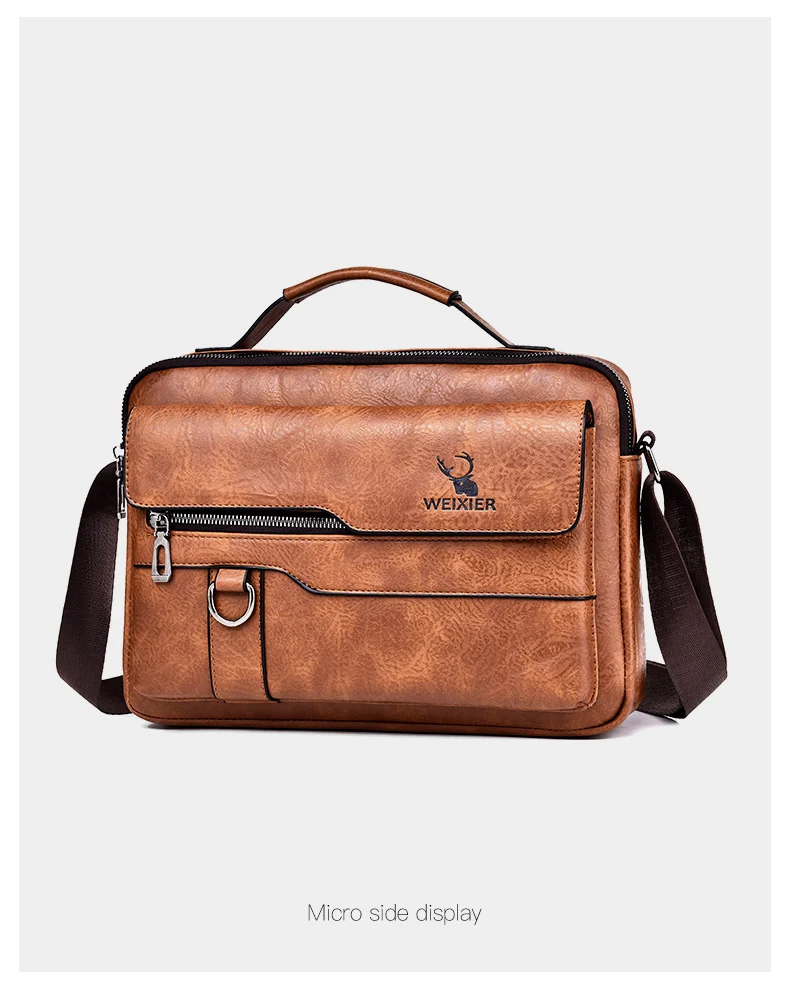 2021 New Men's Messenger Bag Brand designer PU Leather Retro Large-capacity Shoulder Bag Man Handbag Travel Backpack Sac à main