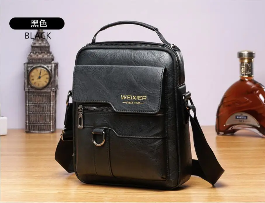 2021 New Men's Messenger Bag Brand designer PU Leather Retro Large-capacity Shoulder Bag Man Handbag Travel Backpack Sac à main