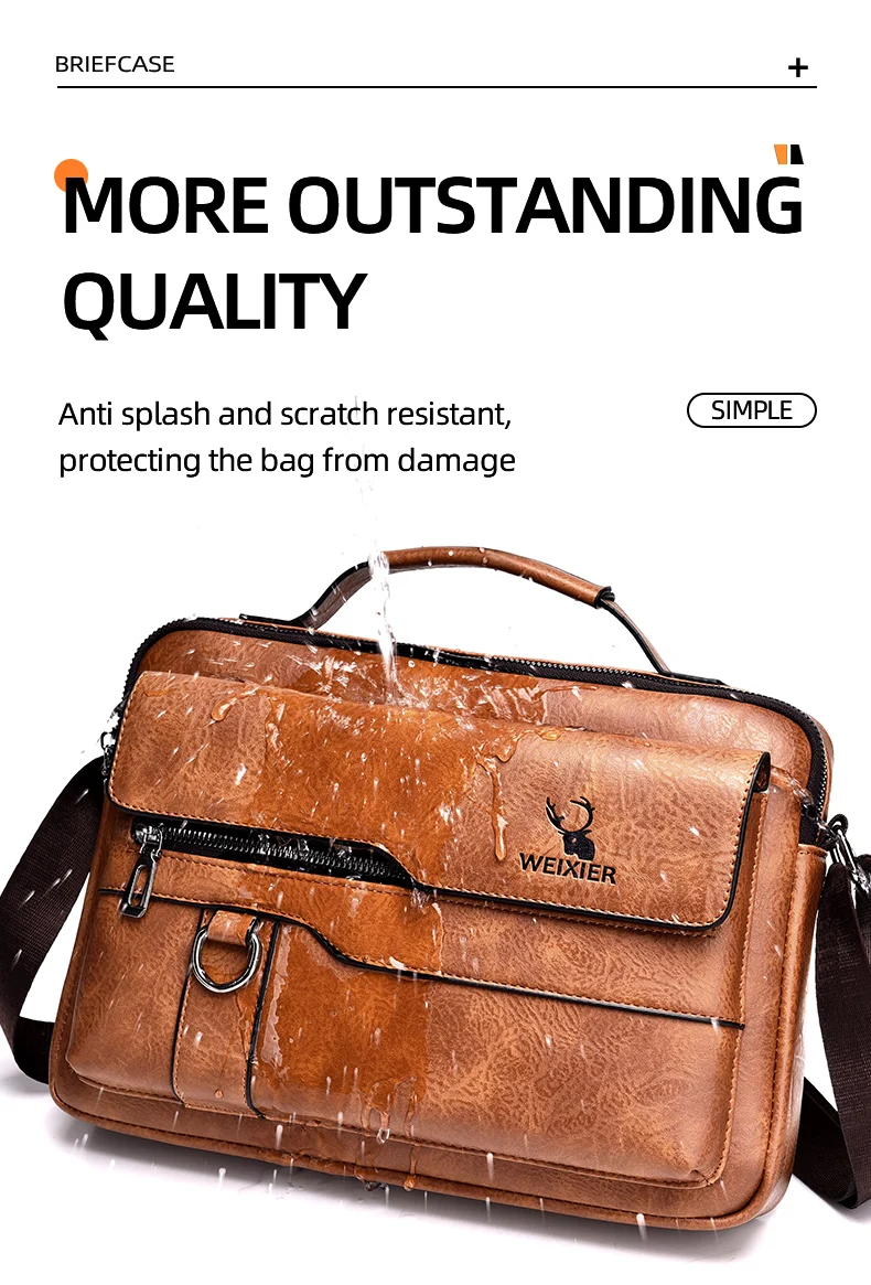 2021 New Men's Messenger Bag Brand designer PU Leather Retro Large-capacity Shoulder Bag Man Handbag Travel Backpack Sac à main