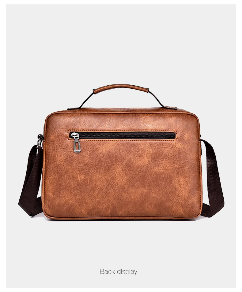 2021 New Men's Messenger Bag Brand designer PU Leather Retro Large-capacity Shoulder Bag Man Handbag Travel Backpack Sac à main