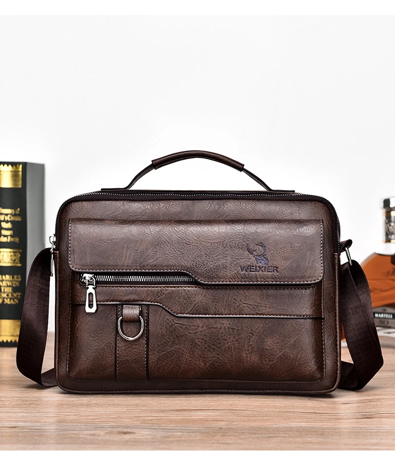 2021 New Men's Messenger Bag Brand designer PU Leather Retro Large-capacity Shoulder Bag Man Handbag Travel Backpack Sac à main