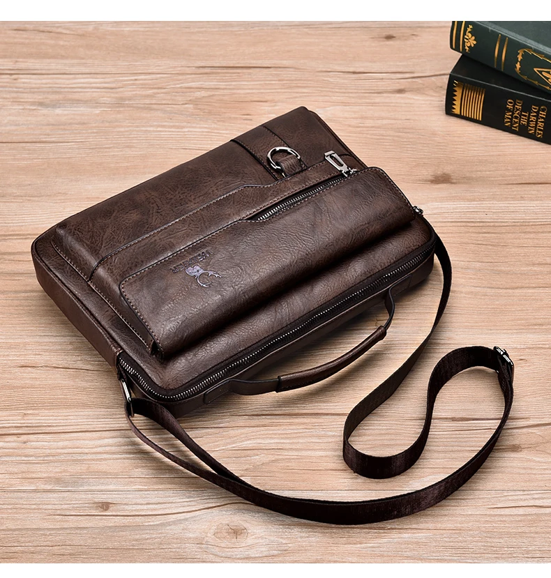 2021 New Men's Messenger Bag Brand designer PU Leather Retro Large-capacity Shoulder Bag Man Handbag Travel Backpack Sac à main
