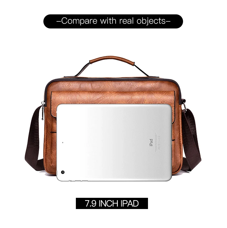 2021 New Men's Messenger Bag Brand designer PU Leather Retro Large-capacity Shoulder Bag Man Handbag Travel Backpack Sac à main