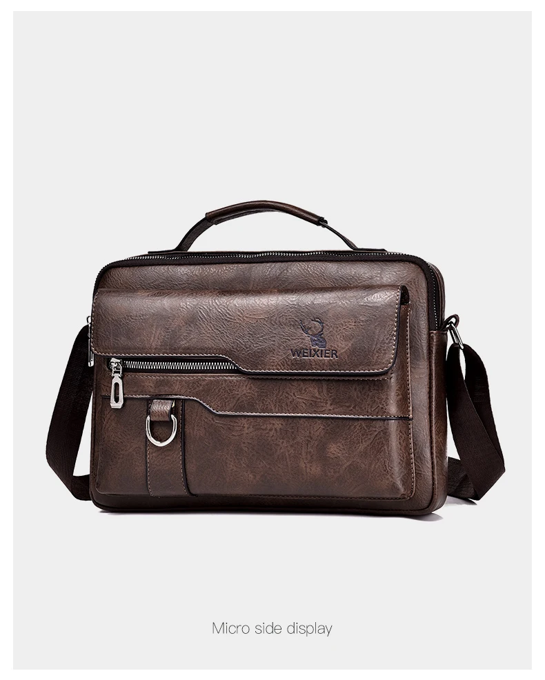 2021 New Men's Messenger Bag Brand designer PU Leather Retro Large-capacity Shoulder Bag Man Handbag Travel Backpack Sac à main