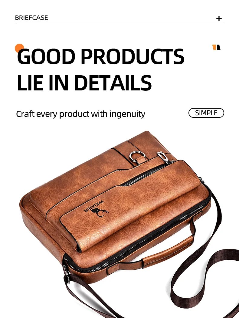 2021 New Men's Messenger Bag Brand designer PU Leather Retro Large-capacity Shoulder Bag Man Handbag Travel Backpack Sac à main