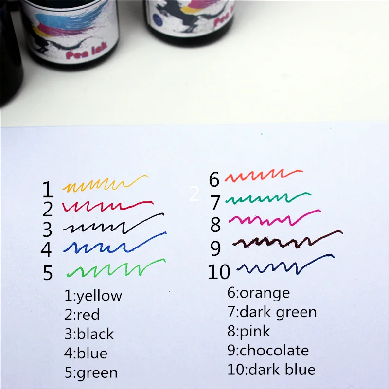 Fountain pen ink The color is bright and fresh Suitable for most water-based ink pens