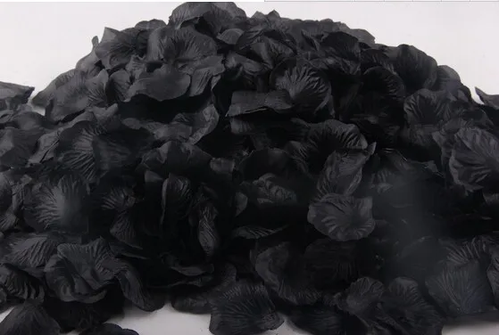 Black Artificial Rose Petals For Wedding Party Flower Favors Decoration Roses Supplies 500pcs Silk Petals Rosas Para Casamento