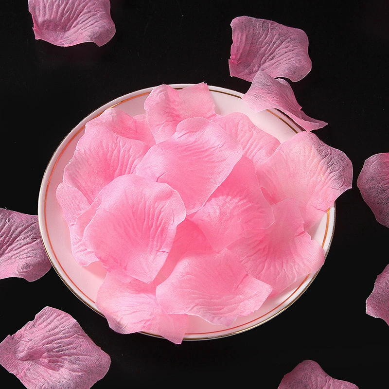 Black Artificial Rose Petals For Wedding Party Flower Favors Decoration Roses Supplies 500pcs Silk Petals Rosas Para Casamento