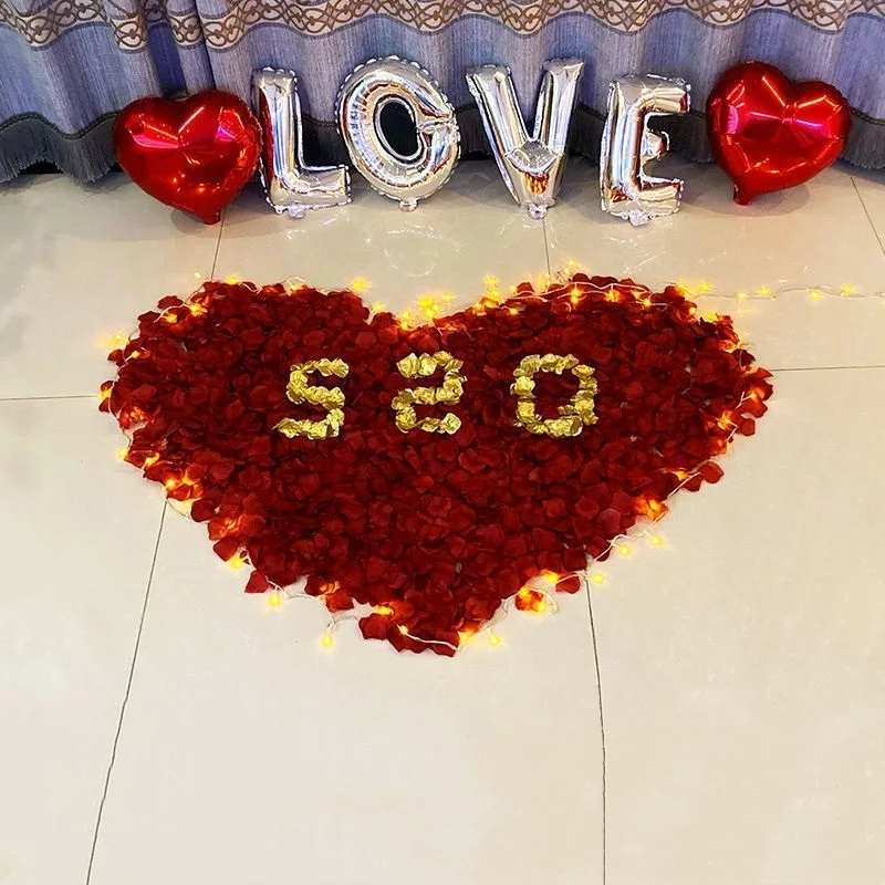 Black Artificial Rose Petals For Wedding Party Flower Favors Decoration Roses Supplies 500pcs Silk Petals Rosas Para Casamento