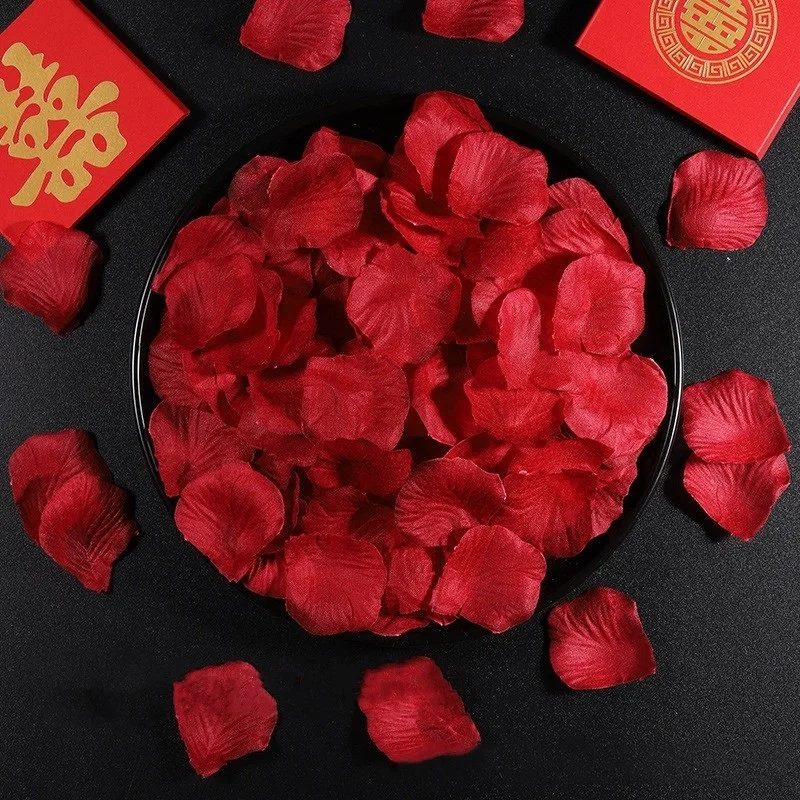 Black Artificial Rose Petals For Wedding Party Flower Favors Decoration Roses Supplies 500pcs Silk Petals Rosas Para Casamento