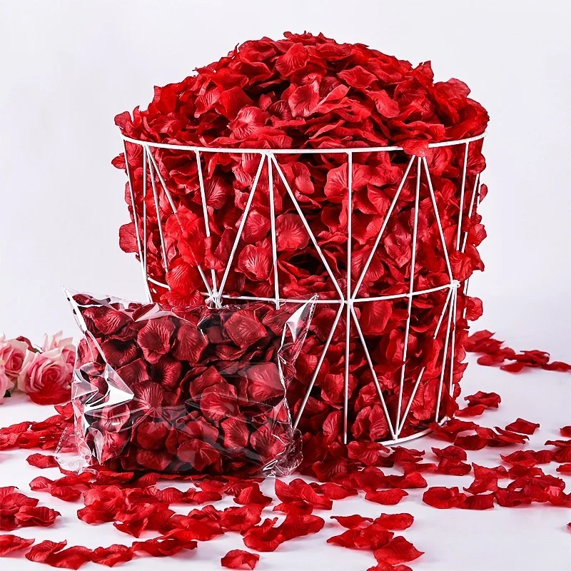 Black Artificial Rose Petals For Wedding Party Flower Favors Decoration Roses Supplies 500pcs Silk Petals Rosas Para Casamento