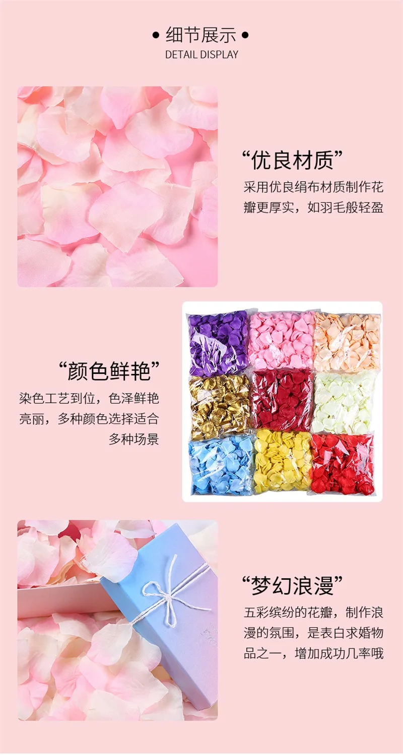 Black Artificial Rose Petals For Wedding Party Flower Favors Decoration Roses Supplies 500pcs Silk Petals Rosas Para Casamento