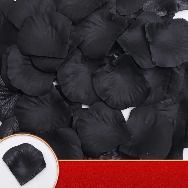 Black Artificial Rose Petals For Wedding Party Flower Favors Decoration Roses Supplies 500pcs Silk Petals Rosas Para Casamento