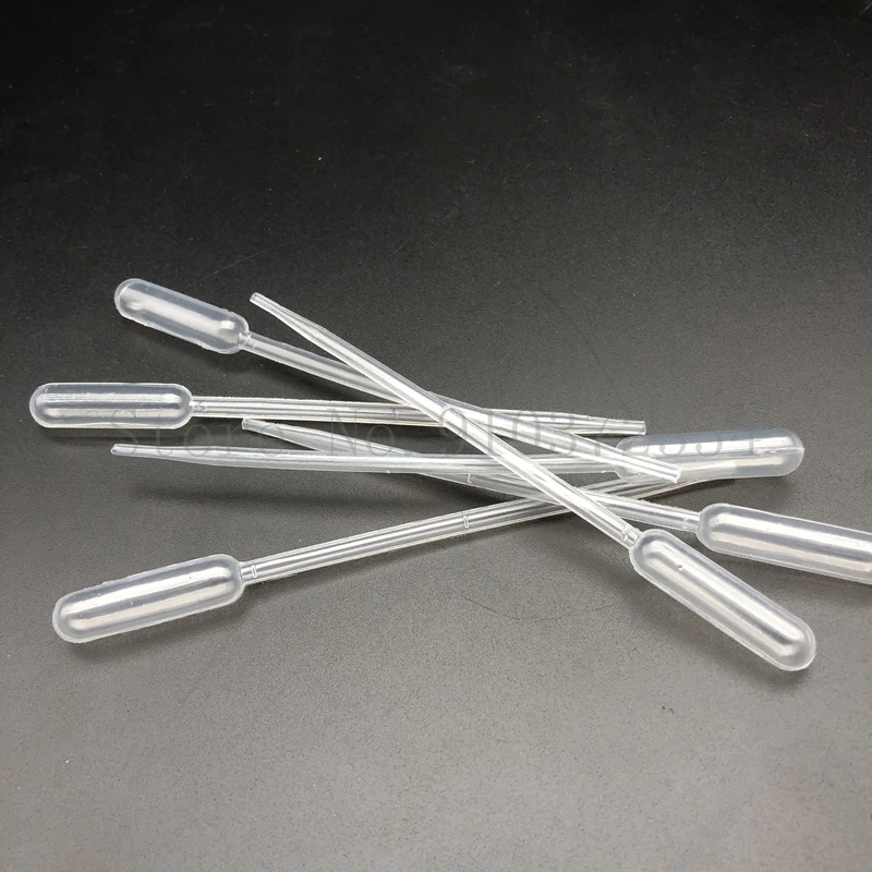 200pcs Lab 0.2ml 0.5ml 1ml 2ml 3ml 3ml-L 5ml 10ml Plastic Pasteur Pipette Transfering Dropper for School Experiment