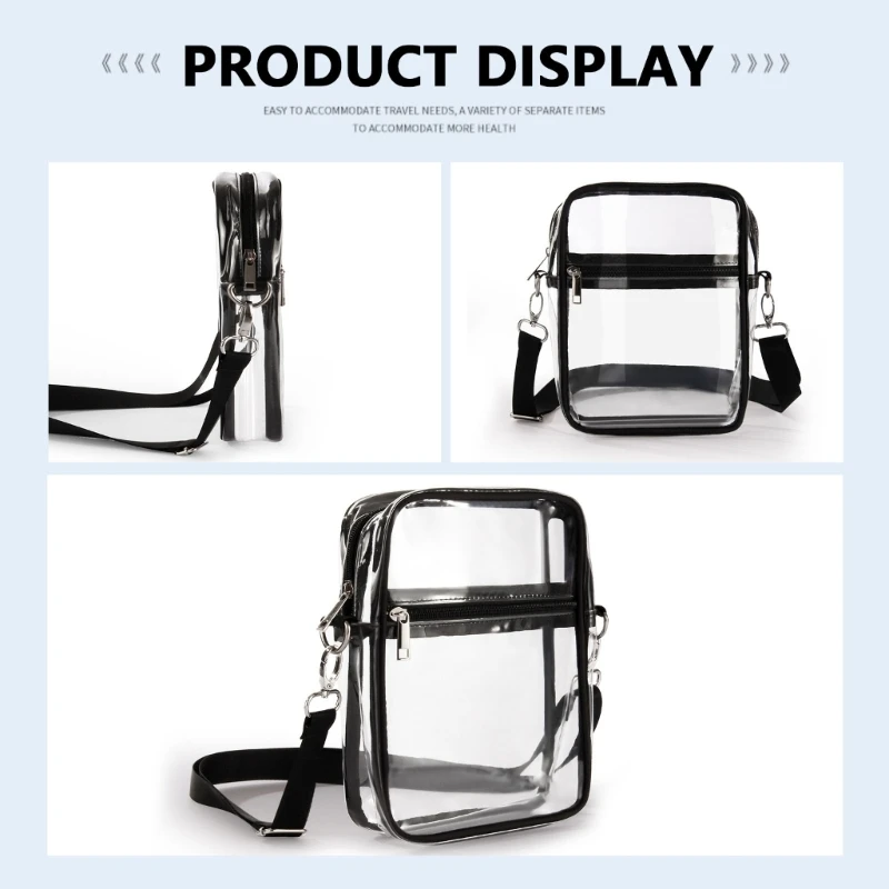 Transparent Waist Funny Pack Clear Sling Belt Bag PVC Portable Travel Hip Bum Small Purse Crossbody Shoulder Chest Phone Pouch