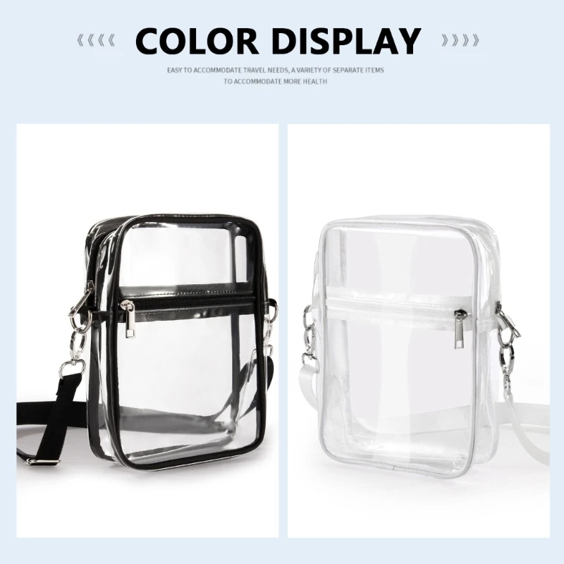 Transparent Waist Funny Pack Clear Sling Belt Bag PVC Portable Travel Hip Bum Small Purse Crossbody Shoulder Chest Phone Pouch