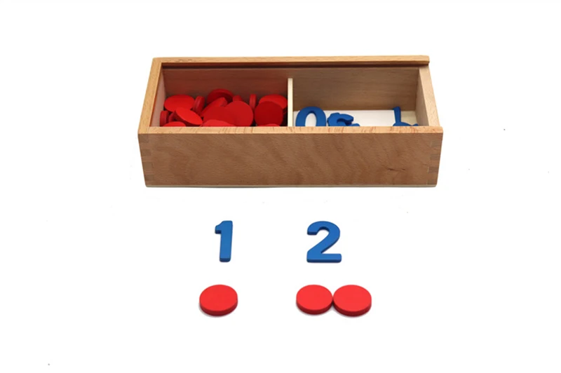 Kids Wooden Montessori Cognitive Cards Number Counting Math Game Educational Toys For Kids Early Childhood Preschool Training