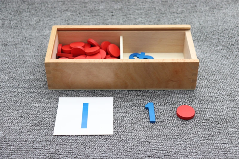 Kids Wooden Montessori Cognitive Cards Number Counting Math Game Educational Toys For Kids Early Childhood Preschool Training