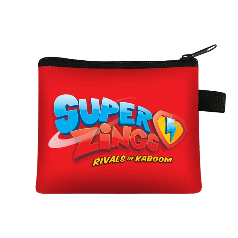 Super Zings Cartoon Print Coin Purse Casual Travel Coin Bag Woman Shopping Portable Fashion Wallet Girl Gift