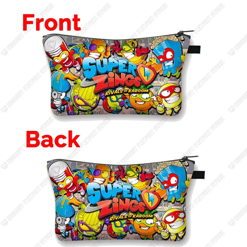 Super Zings Cosmetic Case Woman Cartoon Game Makeup Bag Large Capacity Multifunction Toy storage bag Children Best Gift